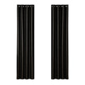 DS NA Artiss 2X Blockout Curtains  Window Curtain Eyelet 140x230cm Black Shine