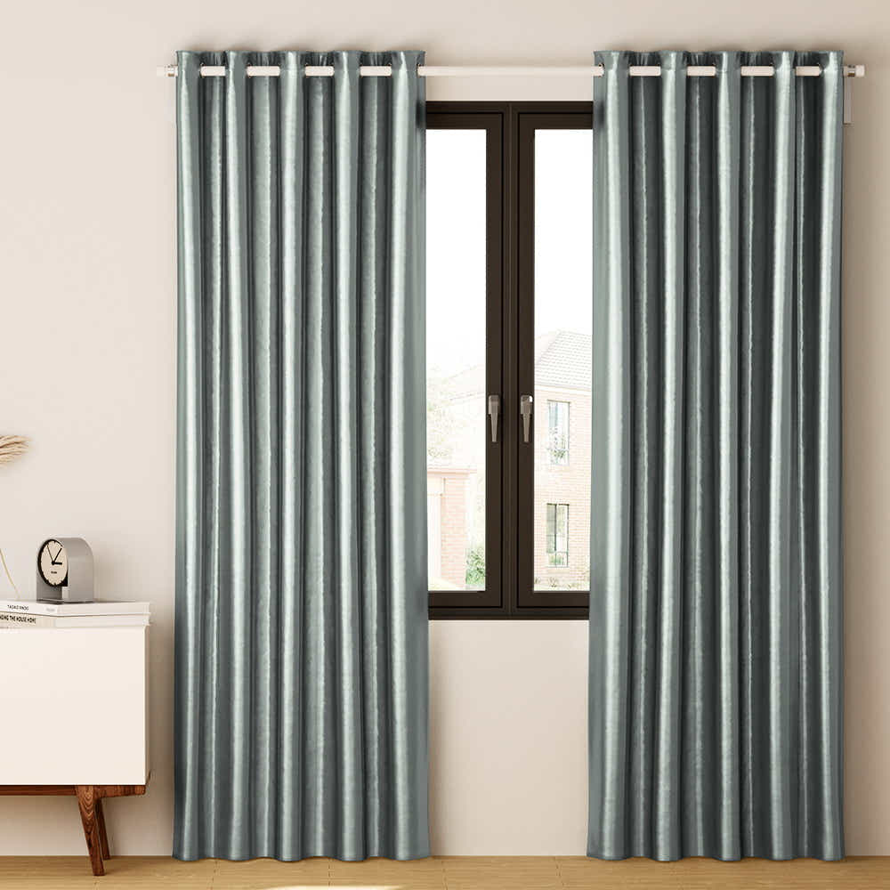 DS NA Artiss 2X Blockout Curtains  Window Curtain Eyelet 180x213cm Grey Shine