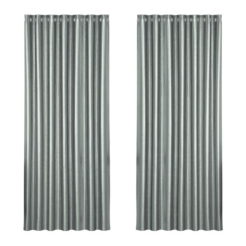 DS NA Artiss 2X Blockout Curtains Blackout Window Curtain Eyelet 240x230cm GY