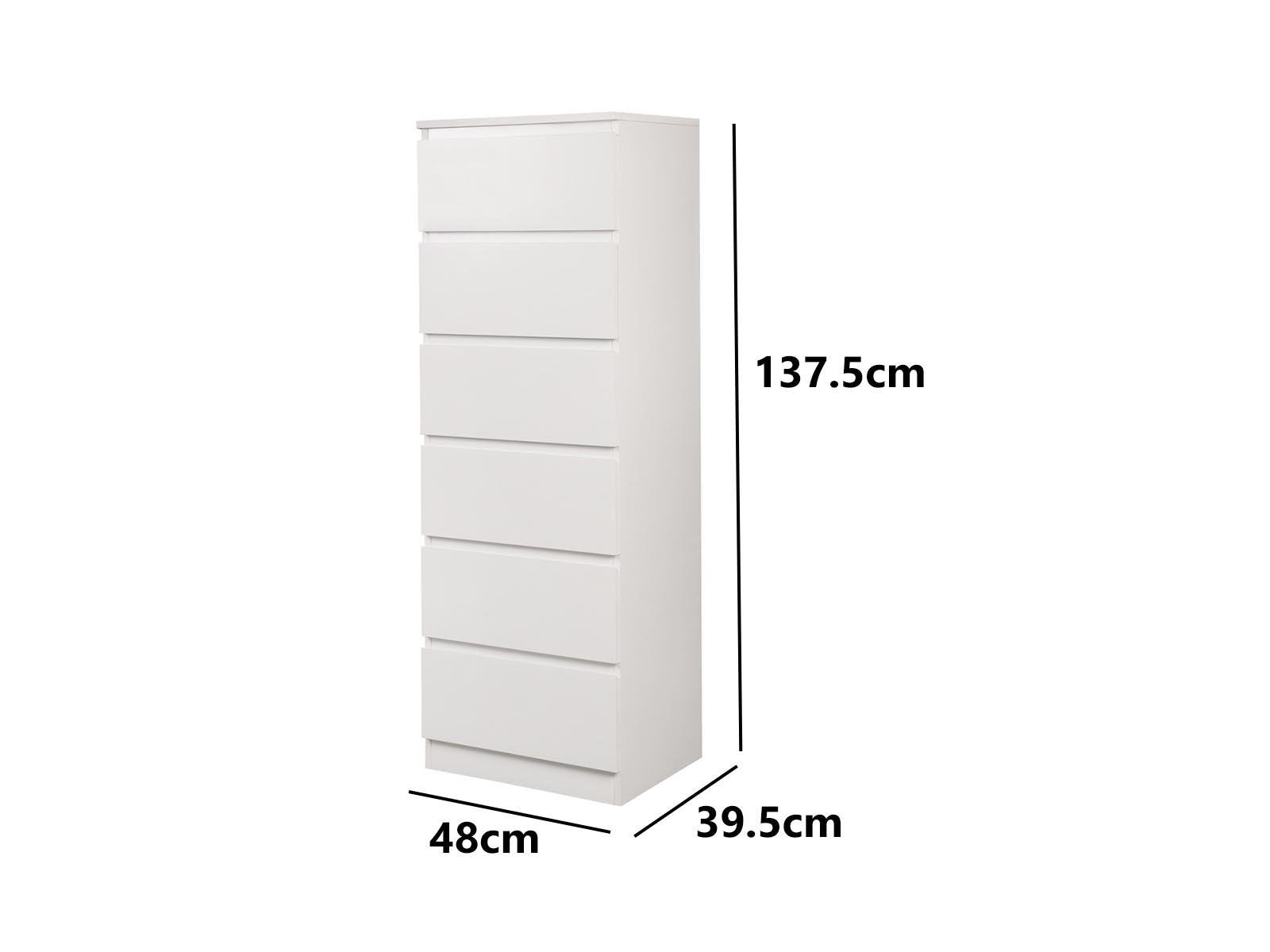 Enkel 6-Drawer Slim Tallboy