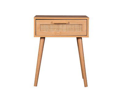 Naturlig Single Storage Bedside Table