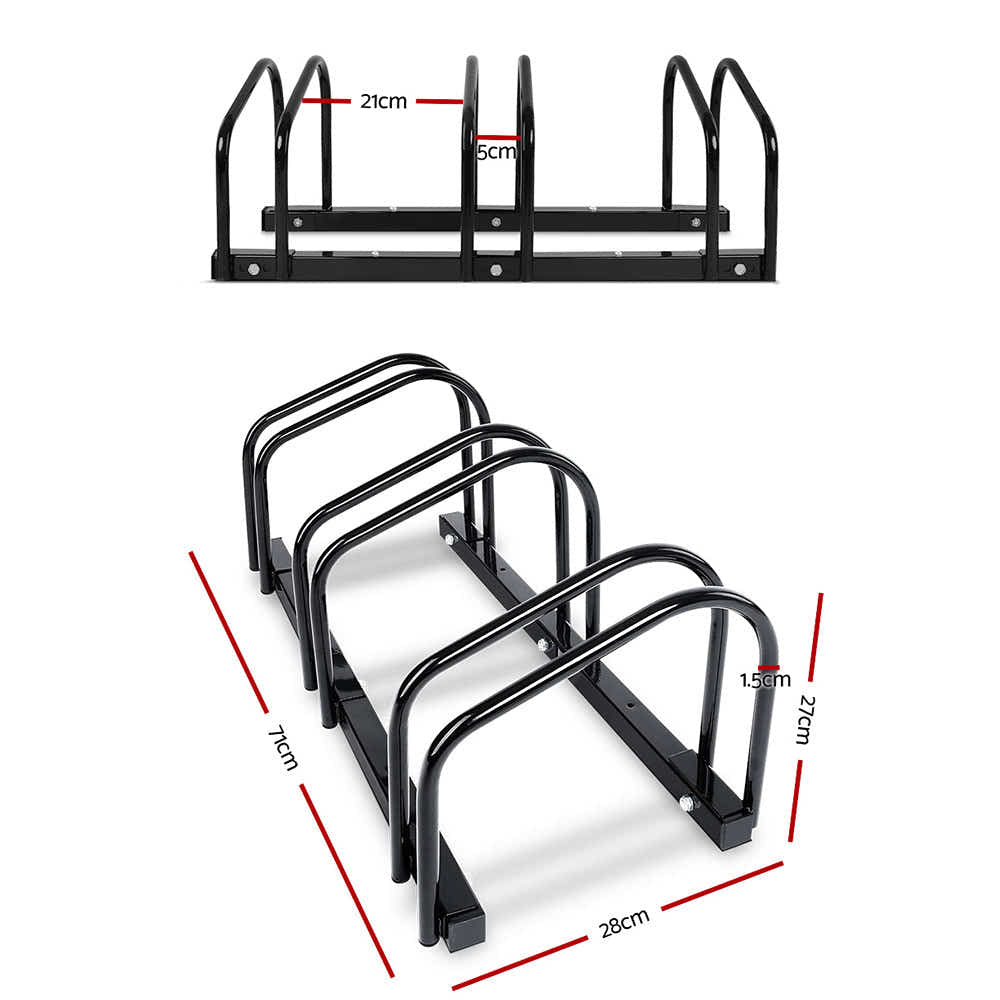 DS NA Weisshorn 3 Bike Stand Floor Bicycle Storage Black
