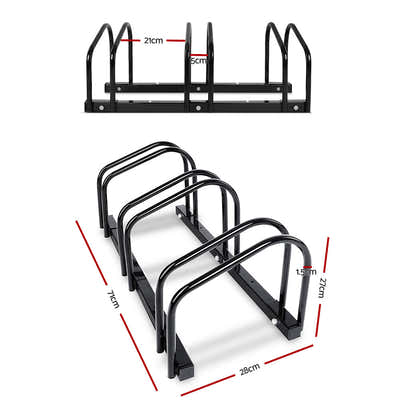 DS NA Weisshorn 3 Bike Stand Floor Bicycle Storage Black