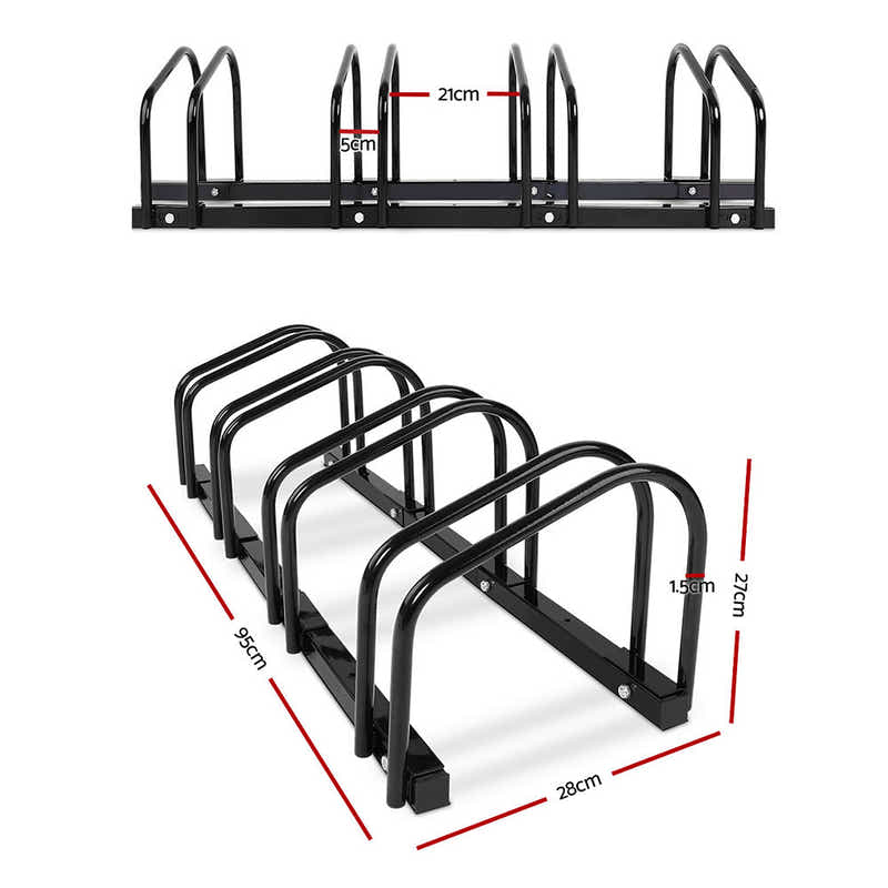 DS NA Weisshorn 4 Bike Stand Floor Bicycle Storage Black