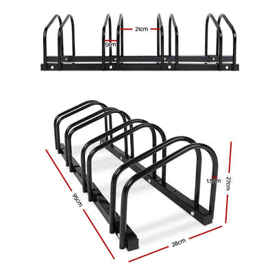 DS NA Weisshorn 4 Bike Stand Floor Bicycle Storage Black
