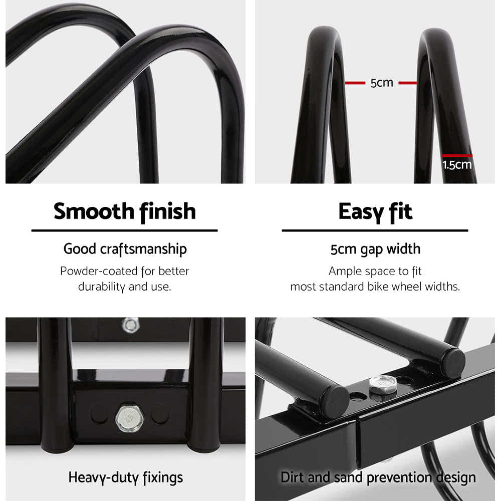 DS NA Weisshorn 4 Bike Stand Floor Bicycle Storage Black