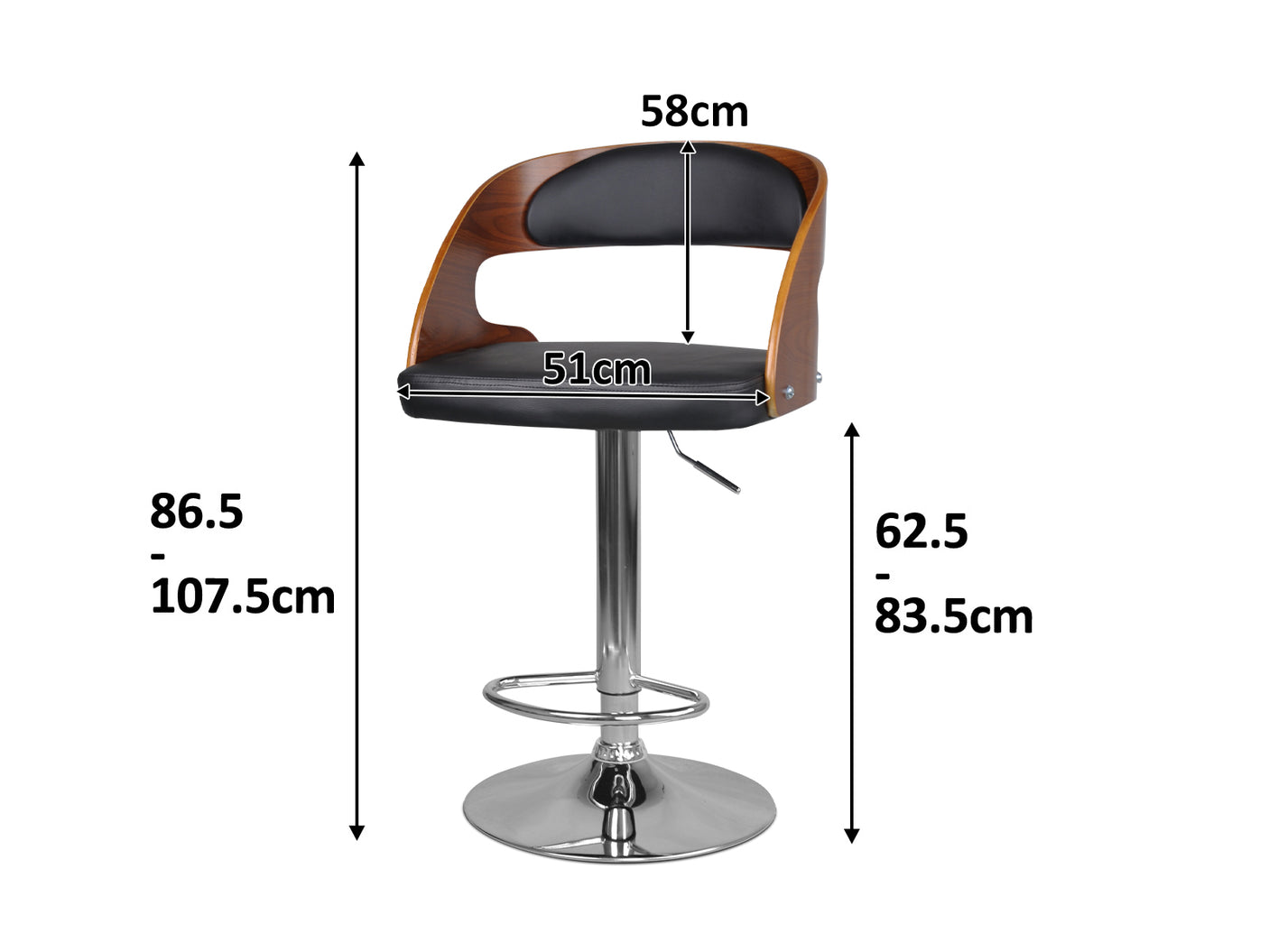 Bar Stool x1 black