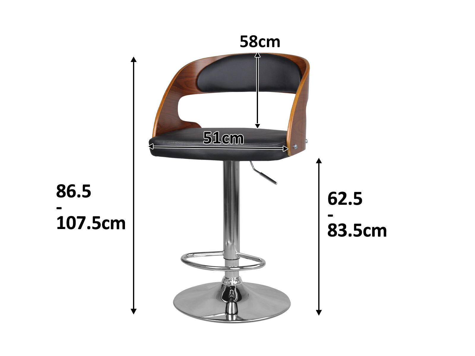 Bar Stool x1 black