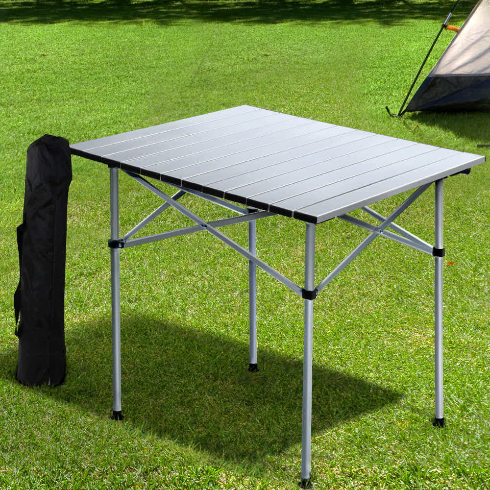 DS NA Weisshorn Camping Table Roll Up Aluminum Portable Desk Picnic 70CM