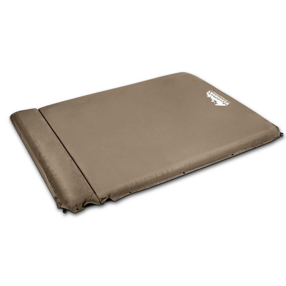 DS NA Weisshorn Double Size Self Inflating Mattress Mat 10CM Thick   Coffee