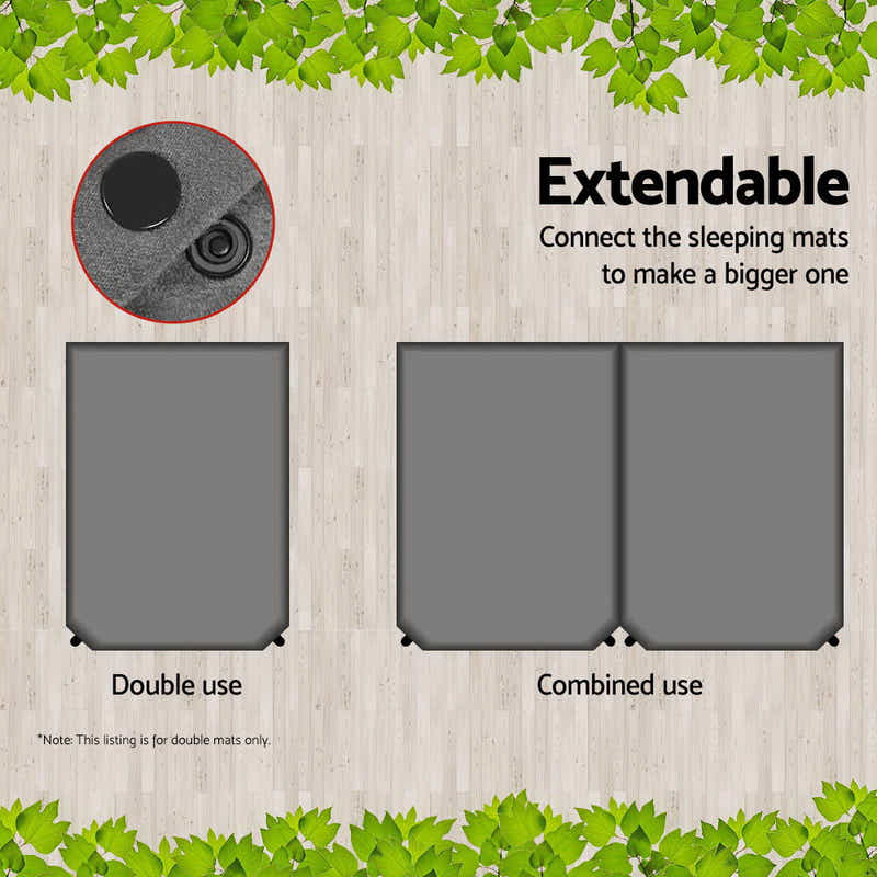 DS NA Weisshorn Double Size Self Inflating Mattress - Grey