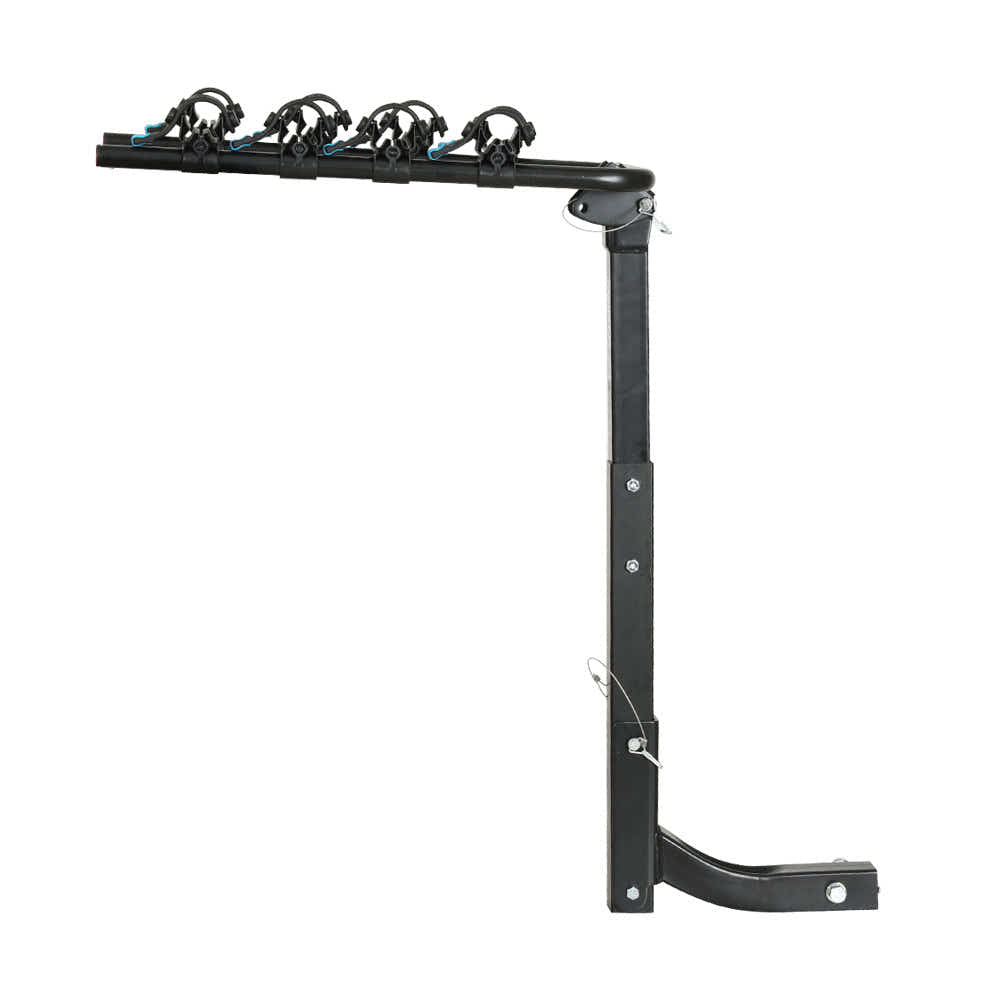 DS NA Bike Carrier 4 Bicycle Car Rear Rack Hitch Mount 2" Towbar Foldable Steel