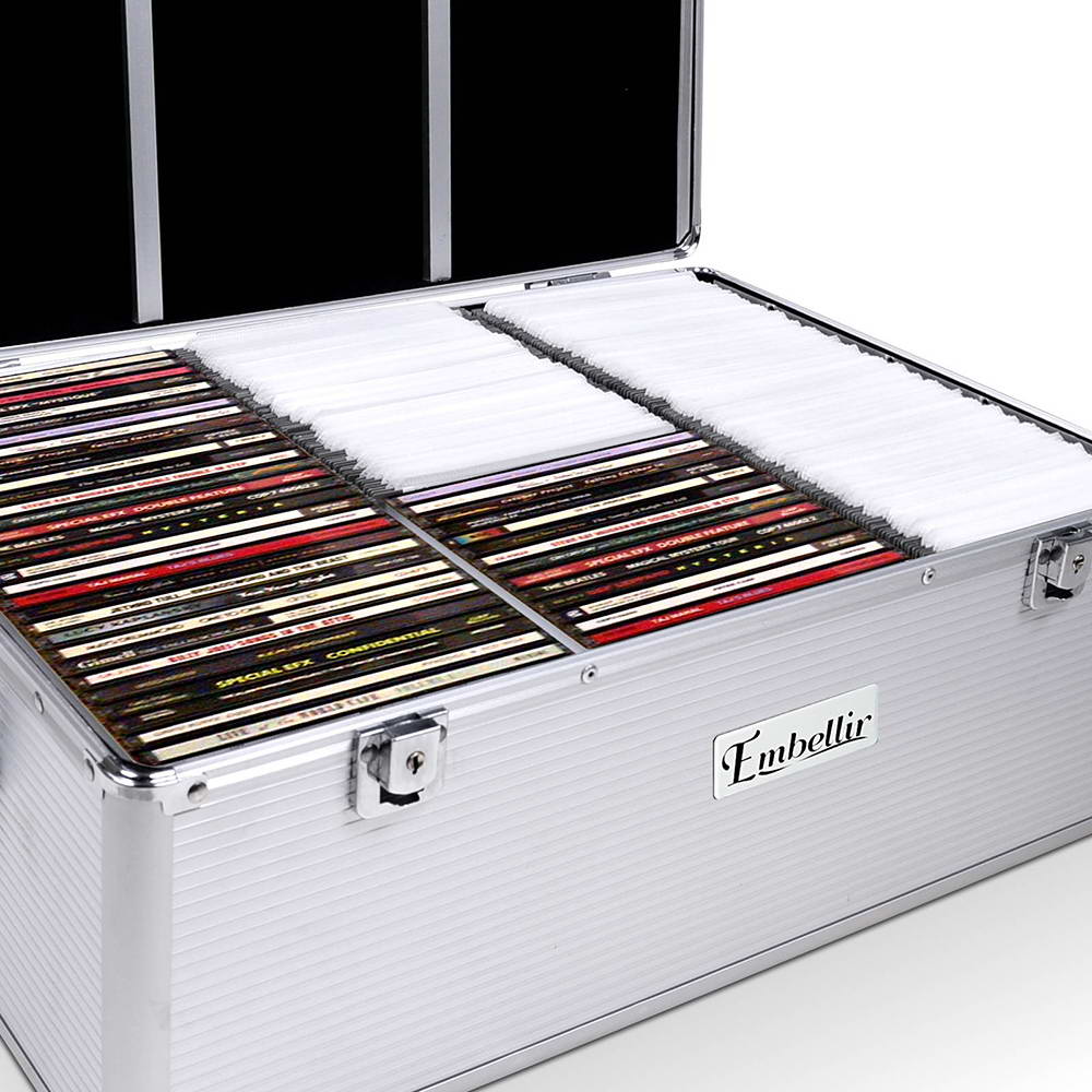DS NA CD Case DVD Cases Storage Box 500 Discs Aluminium Case DVD Folders