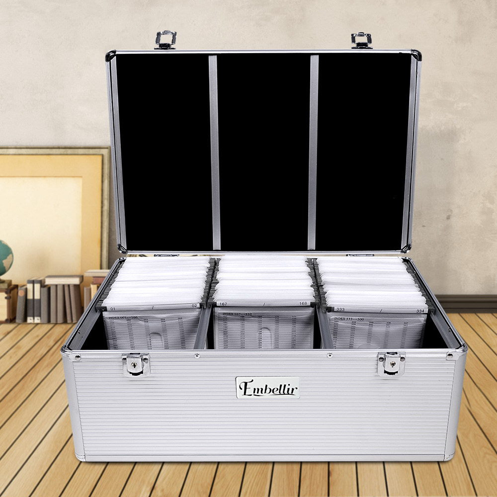 DS NA CD Case DVD Cases Storage Box 500 Discs Aluminium Case DVD Folders