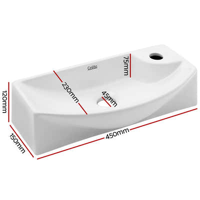 DS NA Cefito Ceramic Basin 46cm X15cm