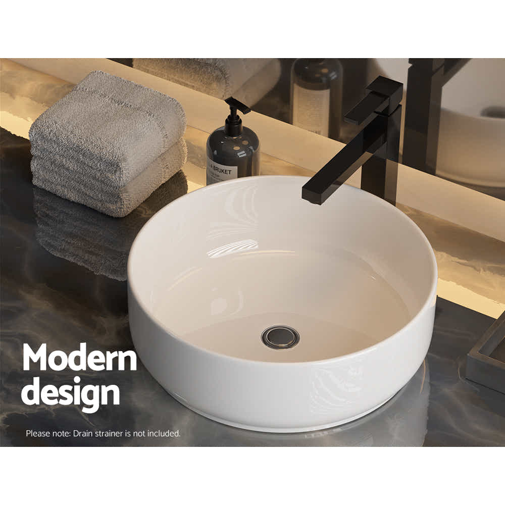 DS NA Cefito Bathroom Basin Ceramic Vanity Basin Above Counter White Hand Wash