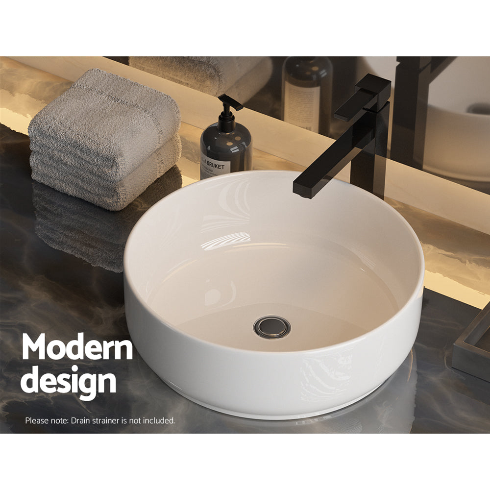 DS NA Cefito Bathroom Basin Ceramic Vanity Basin Above Counter White Hand Wash