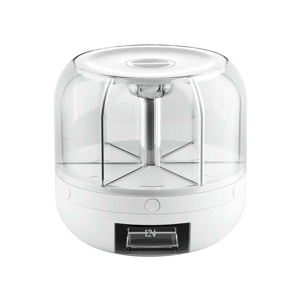 DS NA 6-In-1 Cereal Dispenser Rotating Grain 10KG Rice Storage Dry Food Box