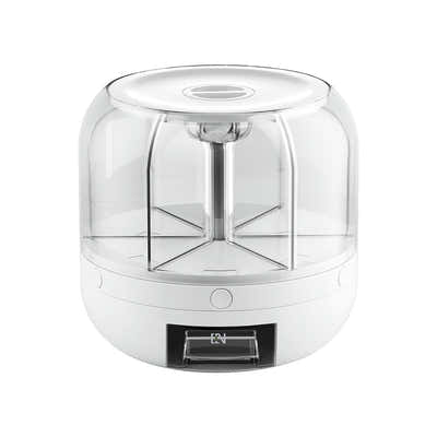 DS NA 6-In-1 Cereal Dispenser Rotating Grain 10KG Rice Storage Dry Food Box