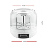 DS NA 6-In-1 Cereal Dispenser Rotating Grain 10KG Rice Storage Dry Food Box