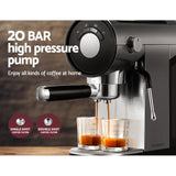 DS NA Devanti Coffee Machine Espresso Maker 20 Bar Milk  Cappuccino Latte Cafe