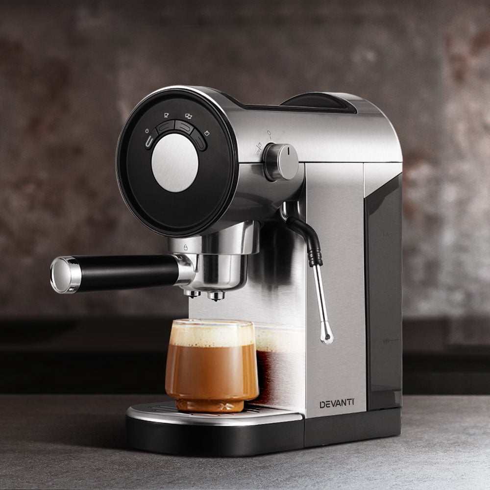 DS NA Devanti Coffee Machine Espresso Maker 20 Bar Milk  Cappuccino Latte Cafe