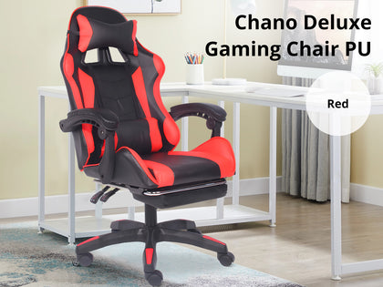 Chano Deluxe Gaming Chair PU Red