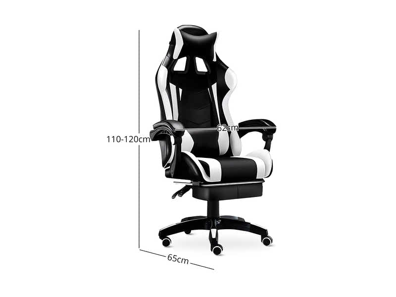 Chano Deluxe Gaming Chair PU White