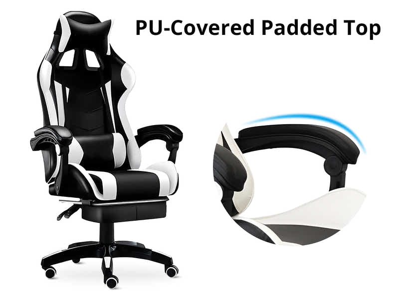 Chano Deluxe Gaming Chair PU White