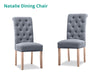 Natalie Dining Chair x2 Linen Grey
