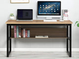 Coelsh Computer Desk with Bookshelf Oak