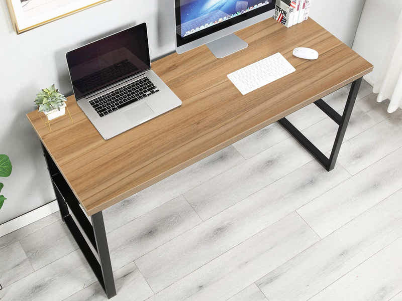 Coelsh Computer Desk with Bookshelf Oak