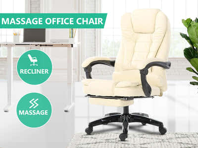 Elenor Massage Office Chair PU Beige