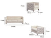 Abbey Sectional Sofa Set Velvet Beige