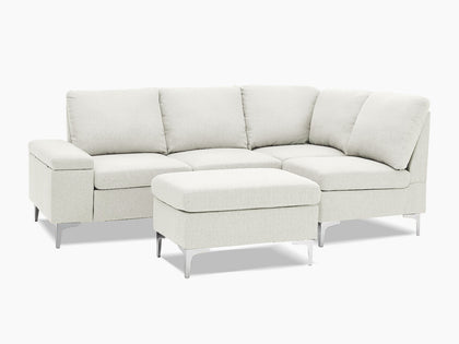 Kristin Sectional Sofa Set Linen Beige