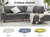 T Kristin Sectional Sofa Set Linen Grey