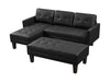 Breamar Sectional Sofa Set PU Black