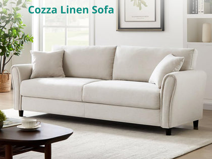Cozza Linen Sofa Beige