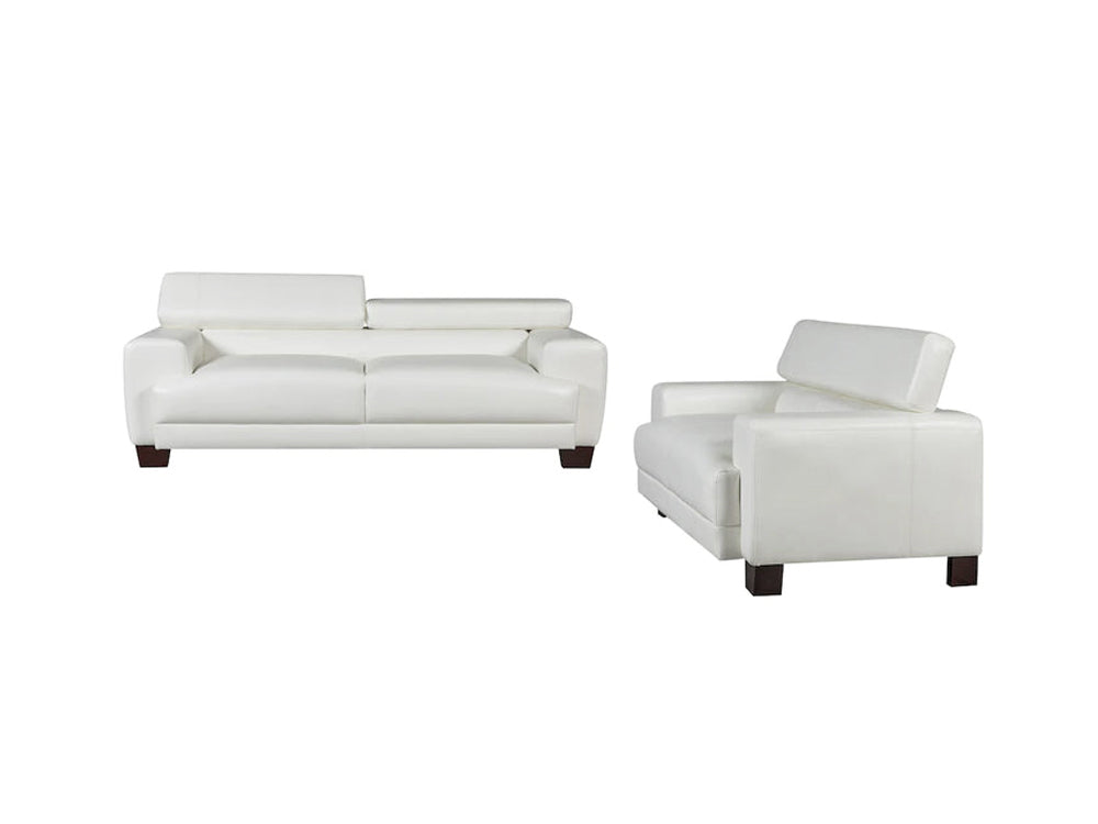 DS T Devon Modern Sofa Set PU White