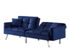 Futon Sofa Bed Blue Velvet