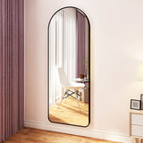 DS BS Aluminum Alloy Frame Arched Mirror 157×47cm