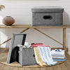 DS BS Collapsible Storage Bins with Lids and Handles-L