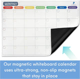 DS BS Monthly Fridge Calendar Whiteboard with Marker & Eraser