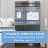 DS BS Monthly Fridge Calendar Whiteboard with Marker & Eraser