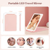 DS BS Travel Mirror Rechargeable Makeup Mirrors-Pink