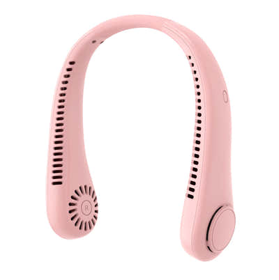 DS BS USB Rechargeable Bladeless Portable Neck Fan-Pink