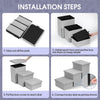 DS BS  3 Tiers Non-Slip Pet Stairs with Storage Organizer