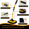 DS BS 15° Bend Car Wash Brush with Long Handle and 2 Microfiber Mop Pads