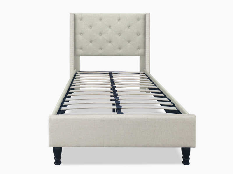 New Lisbeth Bed Frame Beige - King Single