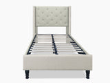 New Lisbeth Bed Frame Beige - King Single